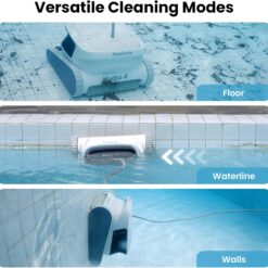 Hydro 4 Corded Robotic Pool Cleaner, Pool Vacuum for Inground Aboveground Pools, 4.1L Filter Basket