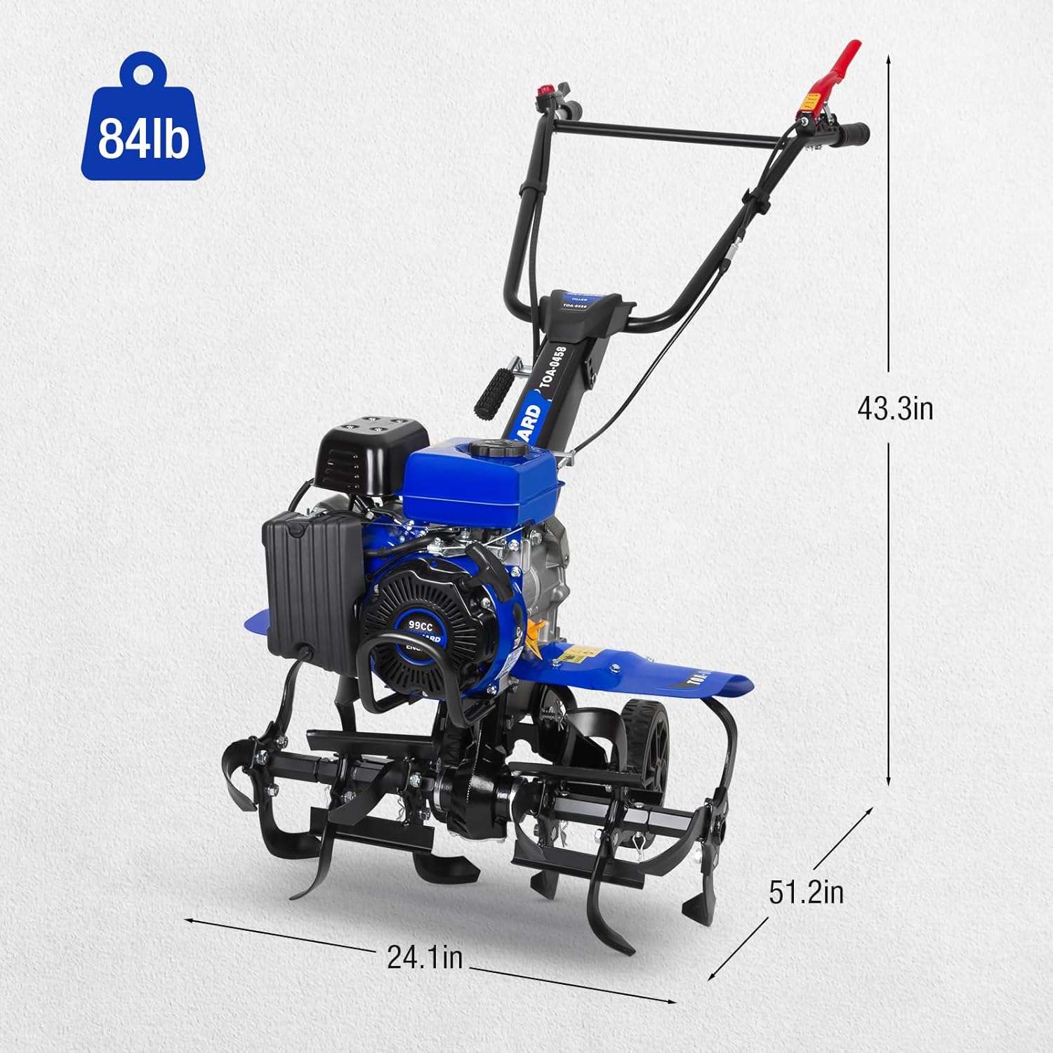 BILT HARD 99cc 4-Cycle Engine Gas Powered Tiller Cultivator