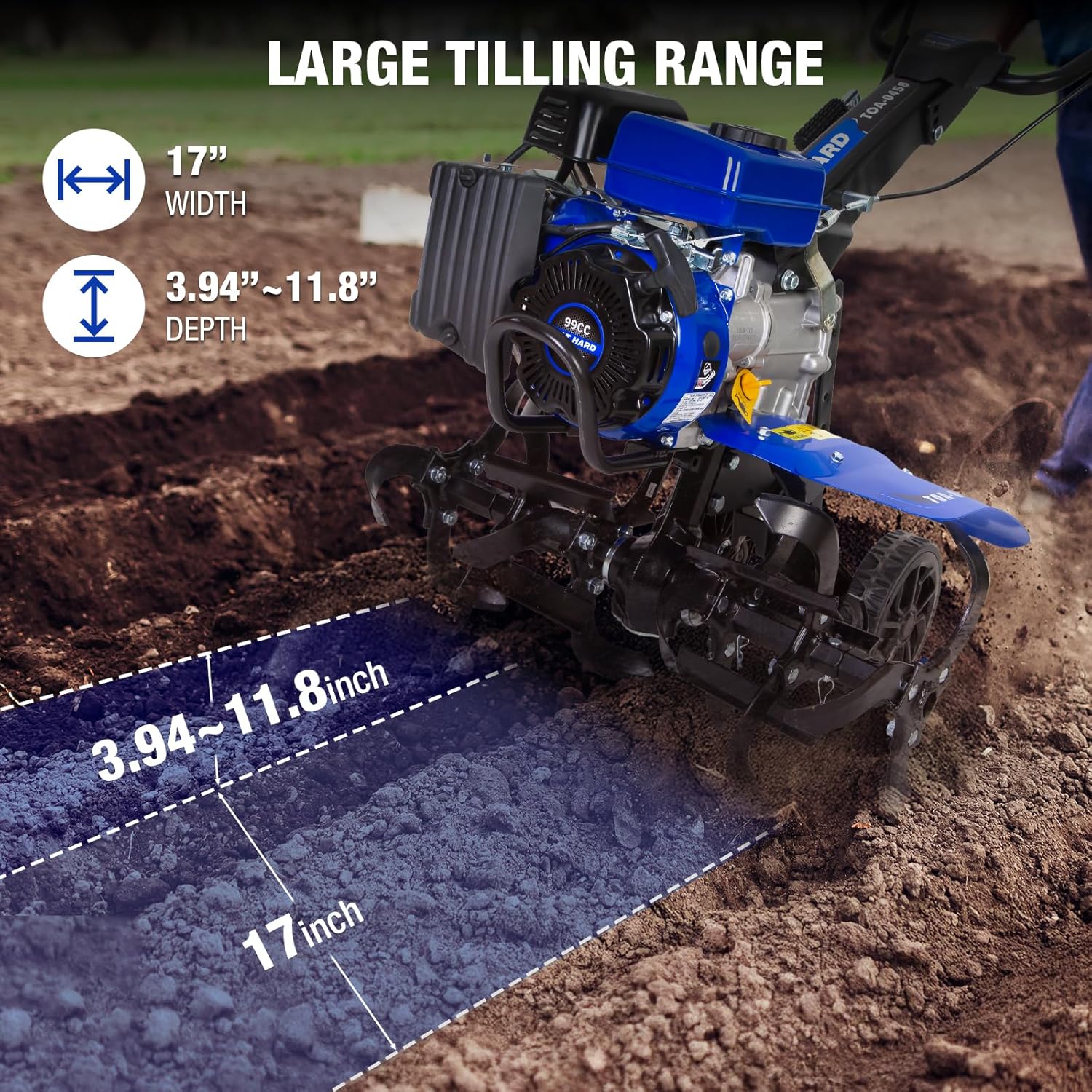 BILT HARD 99cc 4-Cycle Engine Gas Powered Tiller Cultivator