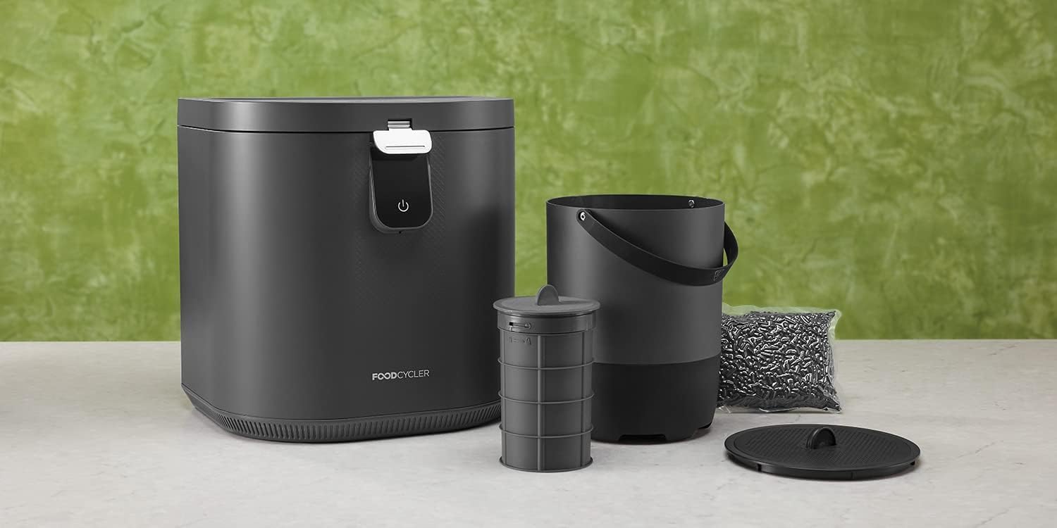 Eco 5 Award-Winning Kitchen Food Recycler | Indoor Composter Bin Alternative | Grey