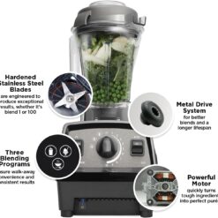 Vitamix Propel Series 510 Professional Grade Blender, 3 Presets: Smoothie, Frozen Dessert and Hot Soup, 48oz Pitcher, Slate