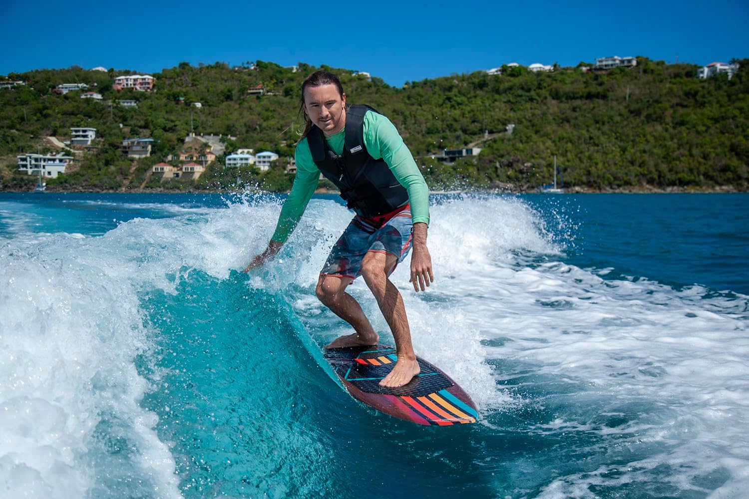 ZUP 4'11" WAKESURF Wakeboard with EVA Foam Grip Pad, Kneeboard, Wakeskate, Water Sports and Surf Board for Beginner and Intermediate Riders