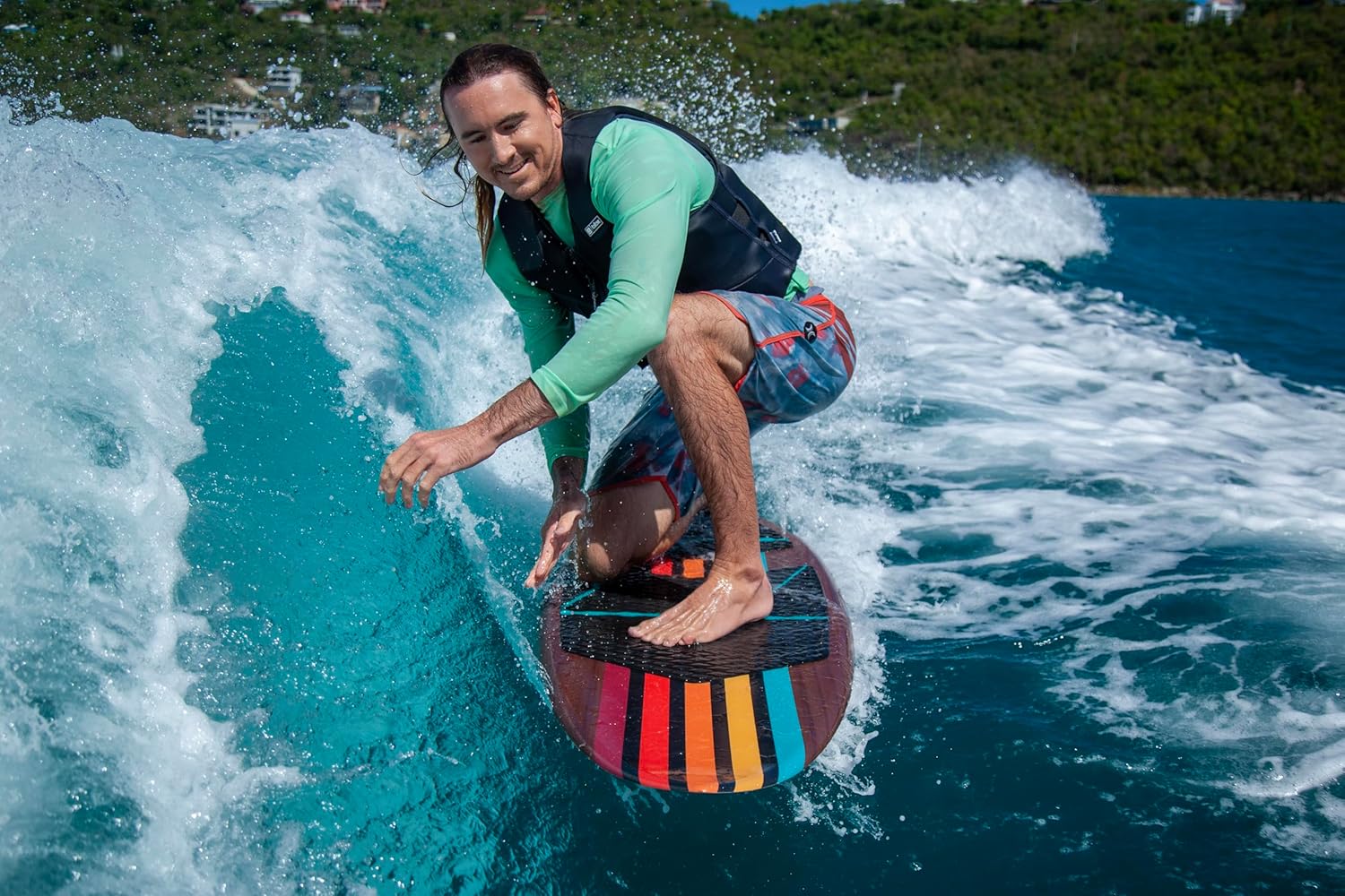 ZUP 4'11" WAKESURF Wakeboard with EVA Foam Grip Pad, Kneeboard, Wakeskate, Water Sports and Surf Board for Beginner and Intermediate Riders