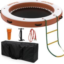 Inflatable Water Hammock Floating Dock Mesh, 10FT/8FT Sunchill Float Ring Heavy Duty River Floats Lake Raft