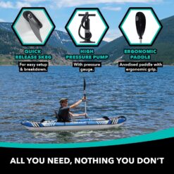 Driftsun Rover Inflatable Kayak - Inflatable White Water Kayak - Inflatable 1 and 2 Person Kayaks for Adults