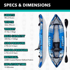 Driftsun Rover Inflatable Kayak - Inflatable White Water Kayak - Inflatable 1 and 2 Person Kayaks for Adults