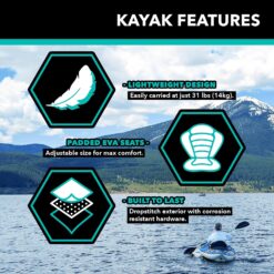 Driftsun Rover Inflatable Kayak - Inflatable White Water Kayak - Inflatable 1 and 2 Person Kayaks for Adults