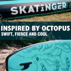 Skatinger 11'x34'' Extra Wide Inflatable Paddle Board, Up to 420lbs Stand-up Paddle Boards for Adults, Stable SUP