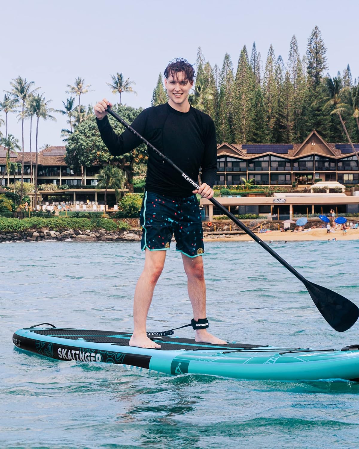 Skatinger 11'x34'' Extra Wide Inflatable Paddle Board, Up to 420lbs Stand-up Paddle Boards for Adults, Stable SUP