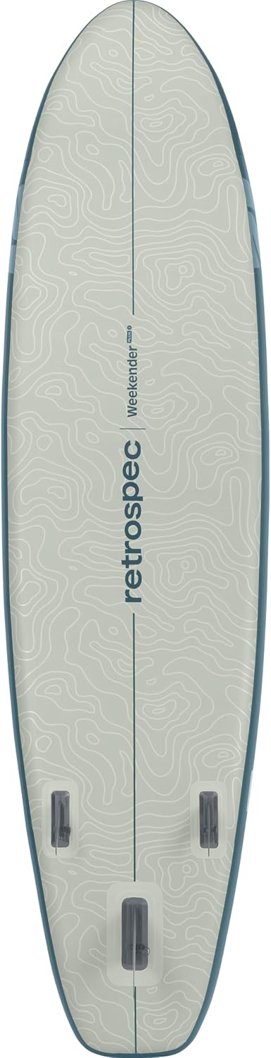 Retrospec Weekender Plus 10' Inflatable Stand Up Paddleboard Double Layer PVC iSUP Bundle w/Carrying case