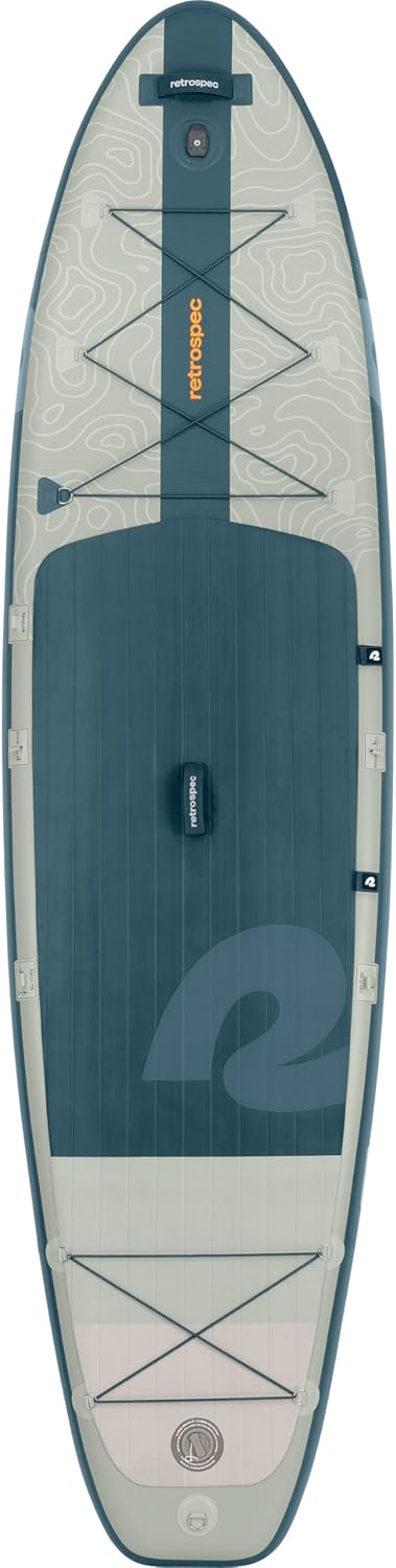 Retrospec Weekender Plus 10' Inflatable Stand Up Paddleboard Double Layer PVC iSUP Bundle w/Carrying case