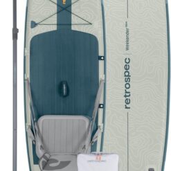 Retrospec Weekender Plus 10' Inflatable Stand Up Paddleboard Double Layer PVC iSUP Bundle w/Carrying case