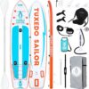 Tuxedo Sailor Inflatable Stand Up Paddle Board with Complete Accessories for Surfing and Traveling