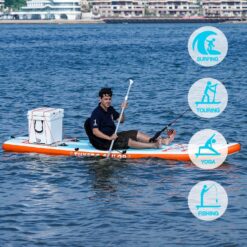 Tuxedo Sailor Inflatable Stand Up Paddle Board with Complete Accessories for Surfing and Traveling