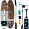 TRUISLAND Inflatable Paddle Board, Stand Up Paddle Board with Backpack, Non-Slip Thickened Deckpad, Waterproof Phone Case, Leash, Paddle, Hand Pump