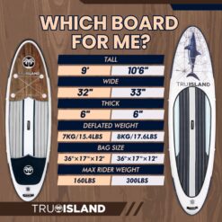 TRUISLAND Inflatable Paddle Board, Stand Up Paddle Board with Backpack, Non-Slip Thickened Deckpad, Waterproof Phone Case, Leash, Paddle, Hand Pump