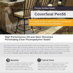CoverSeal PEN55 Clear Fluoropolymer Sealer, Penetrating Oil and Stain Resistant (5 Gal)