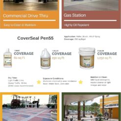 CoverSeal PEN55 Clear Fluoropolymer Sealer, Penetrating Oil and Stain Resistant (5 Gal)