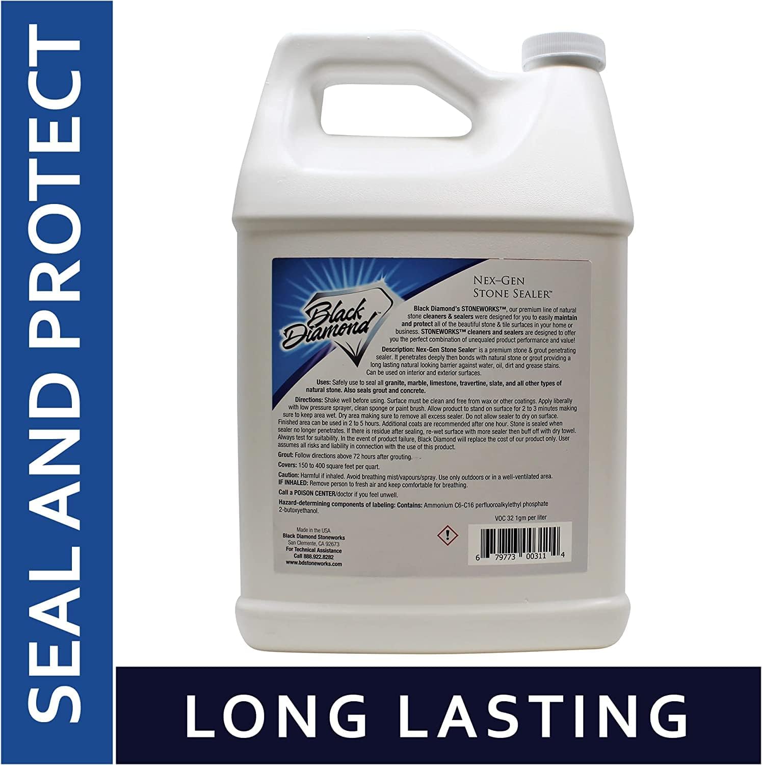 Black Diamond Nex-Gen Natural Stone Penetrating Sealer, Case of 4- Gallons