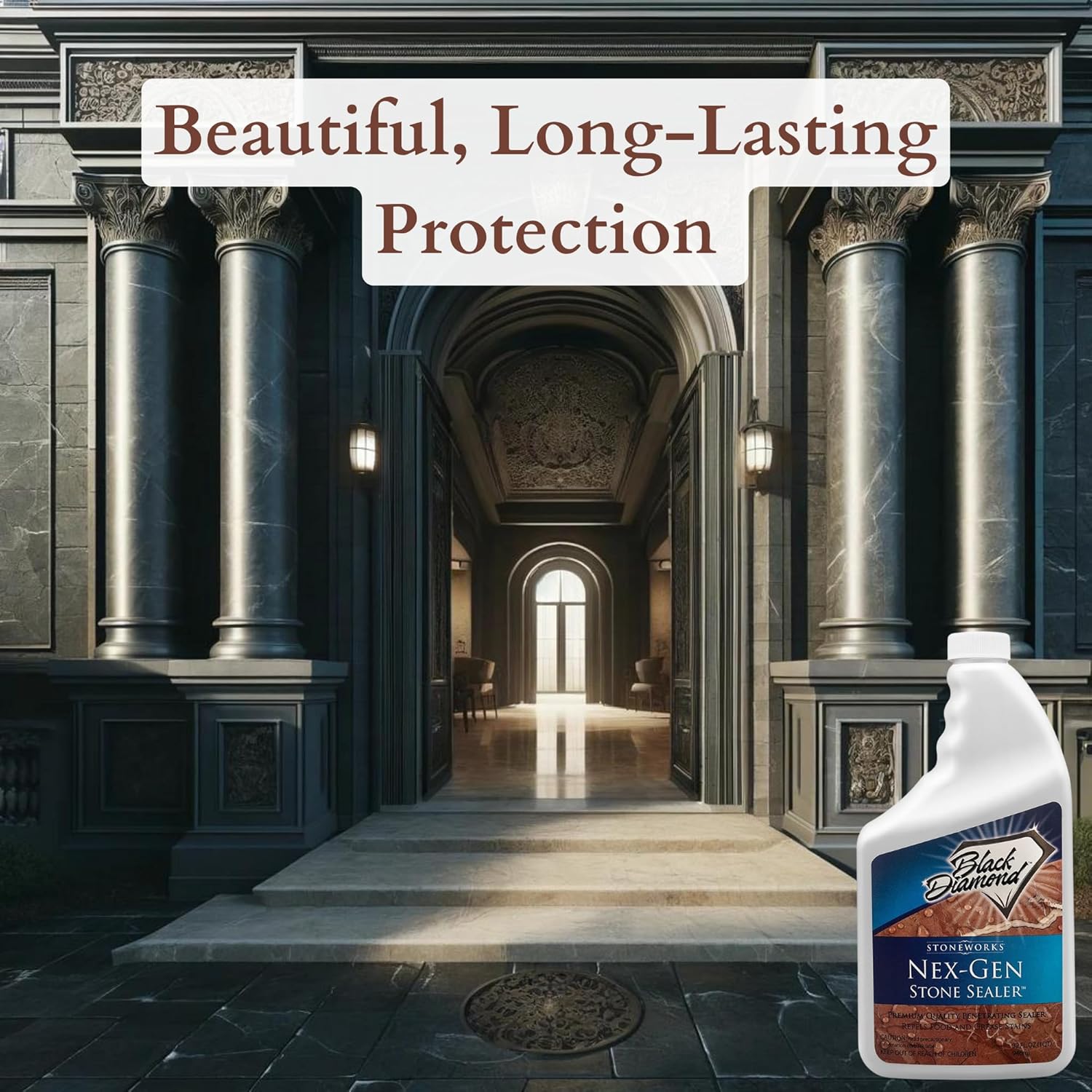 Black Diamond Nex-Gen Natural Stone Penetrating Sealer, Case of 4- Gallons