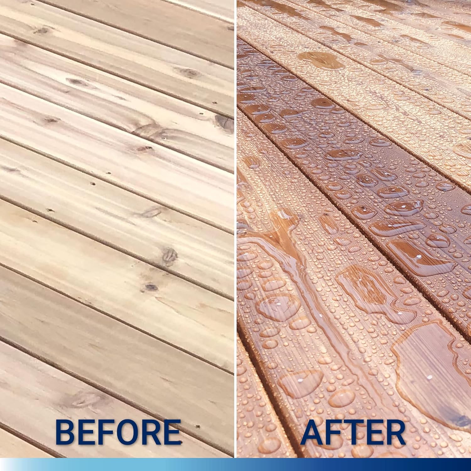 Seal-Once Nano+Poly Penetrating Wood Sealer with Polyurethane - Premium Waterproof Sealant -5 Gallon & Clear