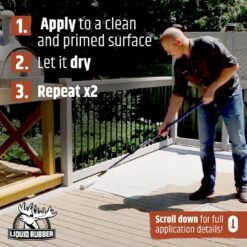 Liquid Rubber Cool Foot Deck Coating, Pale Brown, 5 Gallon