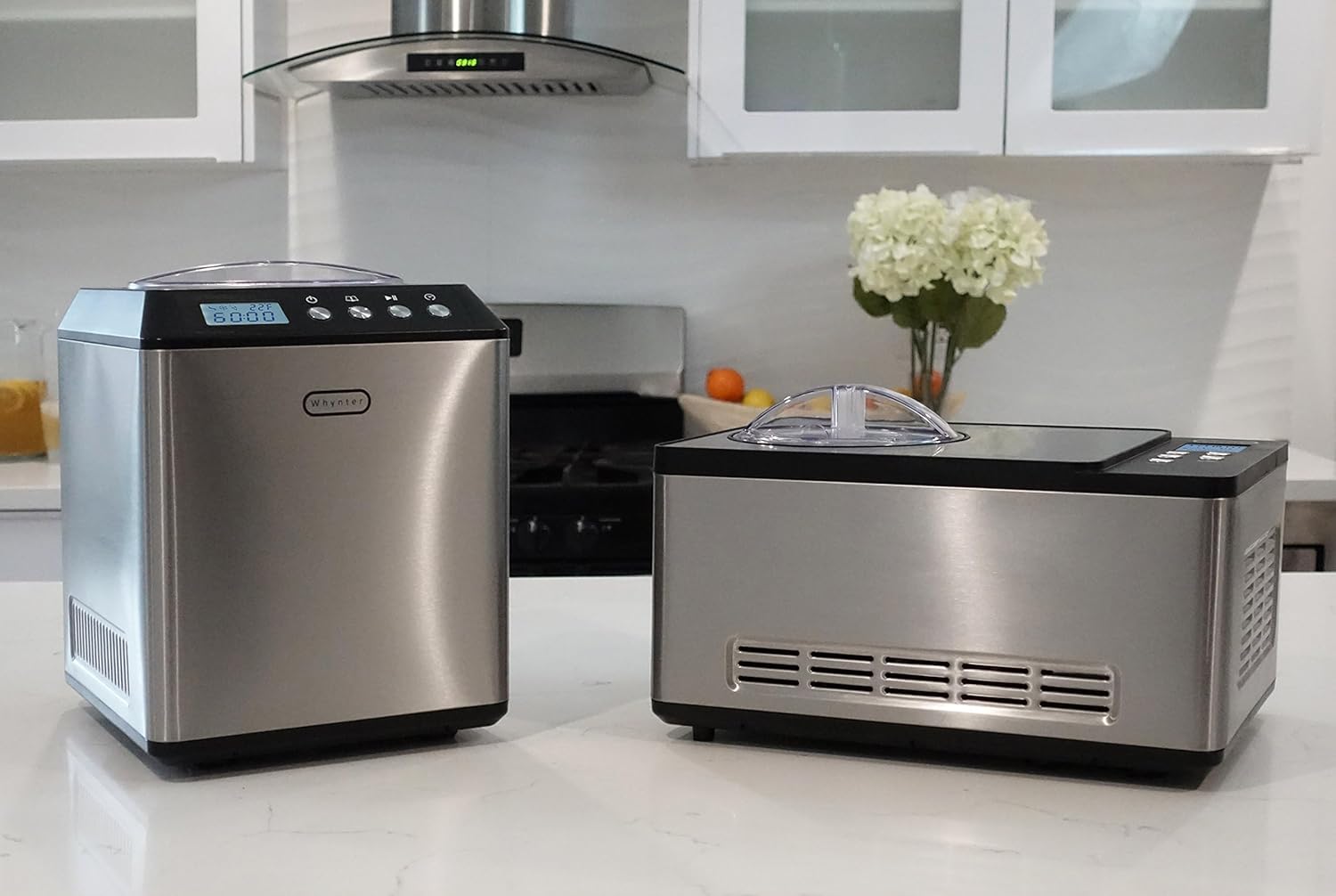 Whynter Ice Cream Maker Machine Automatic 2.1 Qt. Upright, ICM-201SB, Stainless Steel