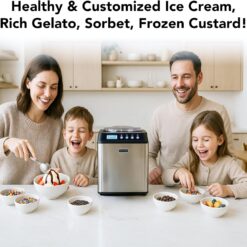 Whynter Ice Cream Maker Machine Automatic 2.1 Qt. Upright, ICM-201SB, Stainless Steel