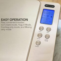 Whynter Ice Cream Maker Machine & Yogurt Automatic 2 Qt., ICM-220CGY, Champagne Gold