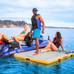 SOLSTICE 6-Person Classic Inflatable Dock, Floating Water Raft Platform, 8ft x 5ft