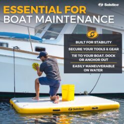 SOLSTICE 5-Person Classic Inflatable Dock, Floating Water Raft Platform, 6ft x 5ft