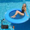 Inflatable Water Hammock 6FT Round Float Ring, Adults Heavy Duty River Inflatable Stable Platform Raft Water Floating Docks Mat