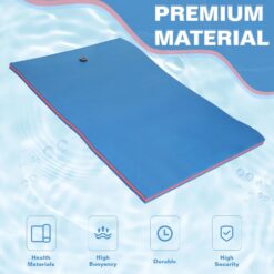 Water Floating Mat 9/12/18 FT Foam Lake Floats Floating Foam Pad Lily Pad (Blue/Yellow)