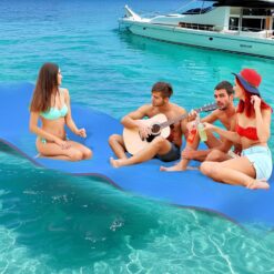 Water Floating Mat 9/12/18 FT Foam Lake Floats Floating Foam Pad Lily Pad (Blue/Yellow)