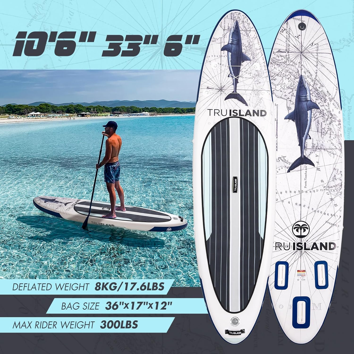 TRUISLAND Inflatable Paddle Board, Stand Up Paddle Board