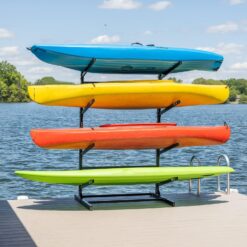 Teal Triangle Freestanding Kayak Storage Rack - 4 Kayak Storage Rack & Canoe Rack