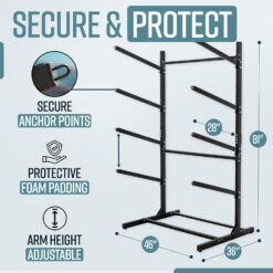 Teal Triangle Freestanding Kayak Storage Rack - 4 Kayak Storage Rack & Canoe Rack