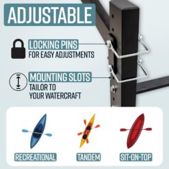 Teal Triangle Freestanding Kayak Storage Rack - 4 Kayak Storage Rack & Canoe Rack