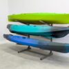 Teal Triangle Freestanding Kayak Storage Rack - Storage Rack for 3 Kayaks or Canoes