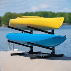 Teal Triangle Freestanding Kayak Storage Rack - Storage Rack for 2 Kayaks or Canoes