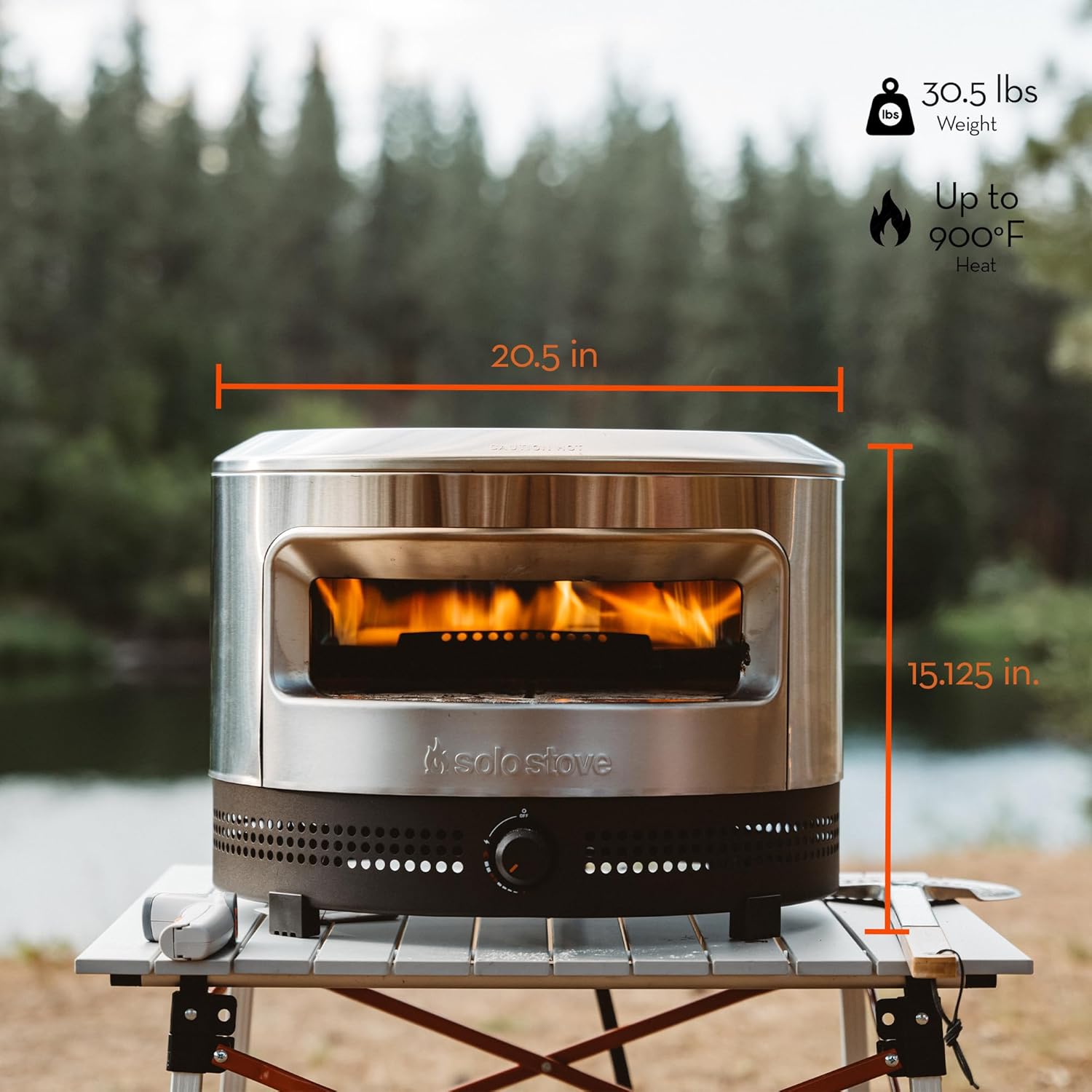 Solo Stove Pi Prime Pizza Oven Outdoor - Gas Pizza Oven Propane - Stainless Steel