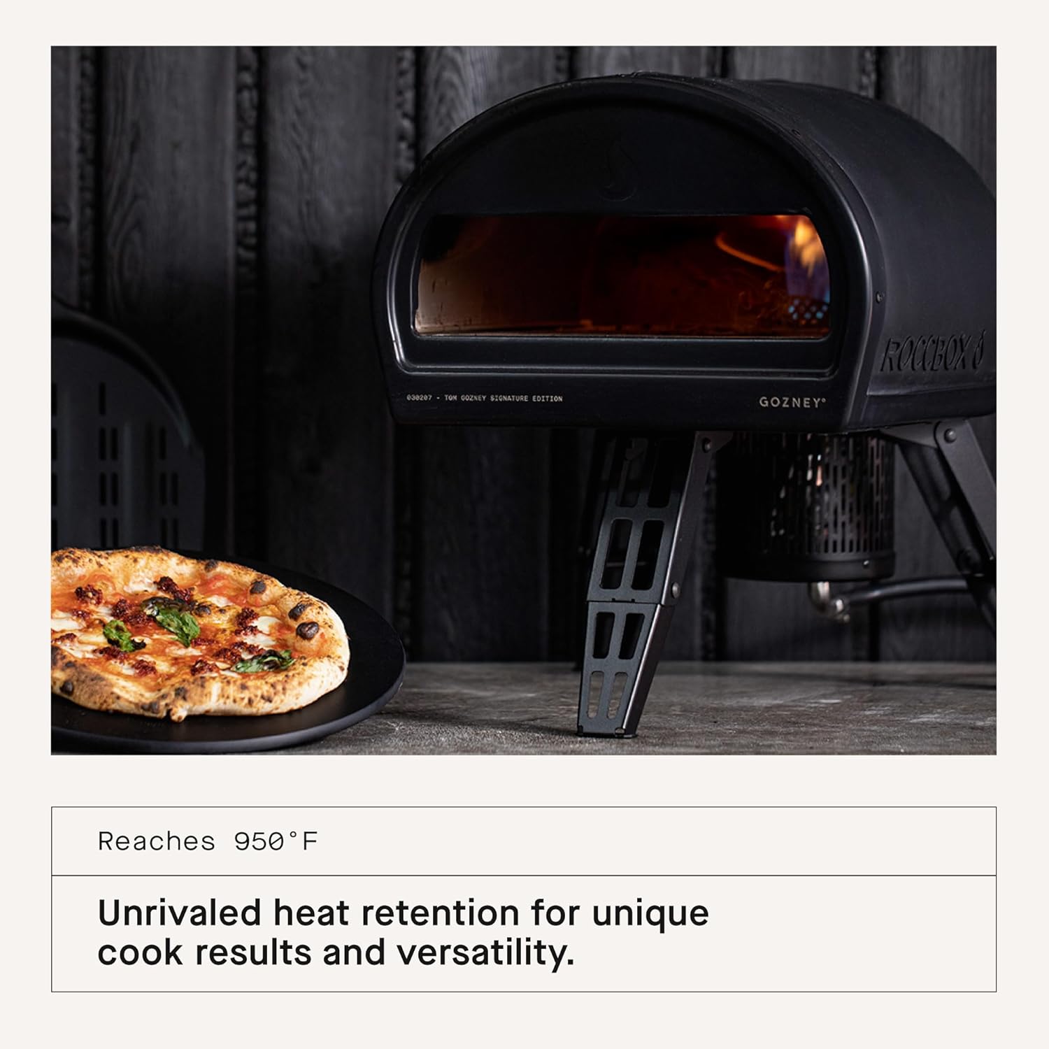 Gozney Roccbox Outdoor Pizza Oven, Black, Portable, Gas & Wood Fired, Restaurant-Grade, Black