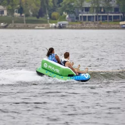 Rave Sports X2 Boat Towable Tube, Blue Green