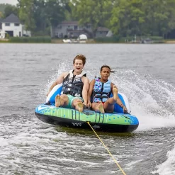 Rave Sports X2 Boat Towable Tube, Blue Green