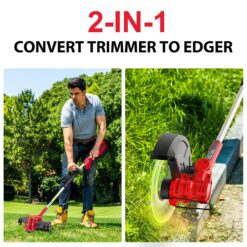 Powersmart 40V String Trimmer & Edger + 40V Leaf Blower Combo Kit with 4.0Ah Battery PS76500C