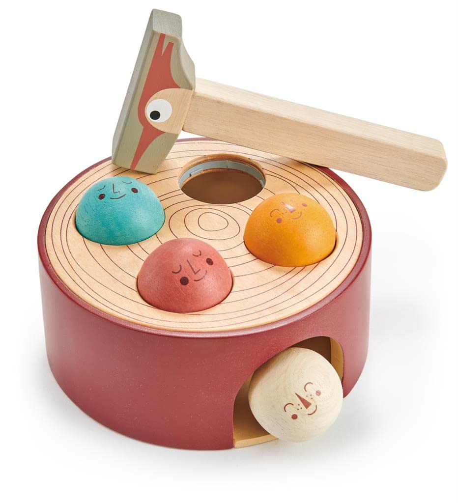Tender Leaf Toys - Woodpecker Game - Hammering Toy Set for Baby, Educational Toddler Toys Which Develops Fine Motor Skills- 18M+