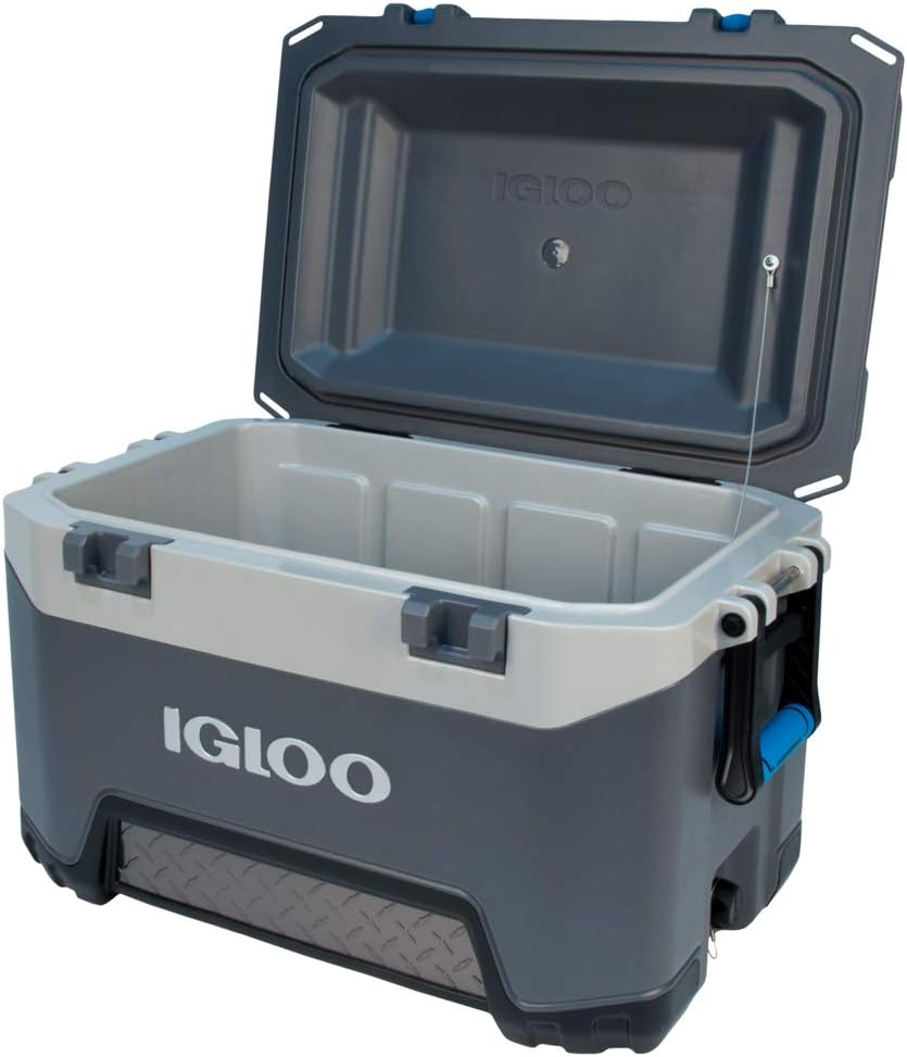Igloo BMX Hard Coolers 52QT, Carb/Grey/Blue