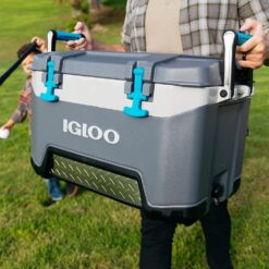 Igloo BMX Hard Coolers 52QT, Carb/Grey/Blue