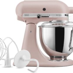 KitchenAid Artisan Series 5 Quart Tilt-Head Stand Mixer, Feather Pink