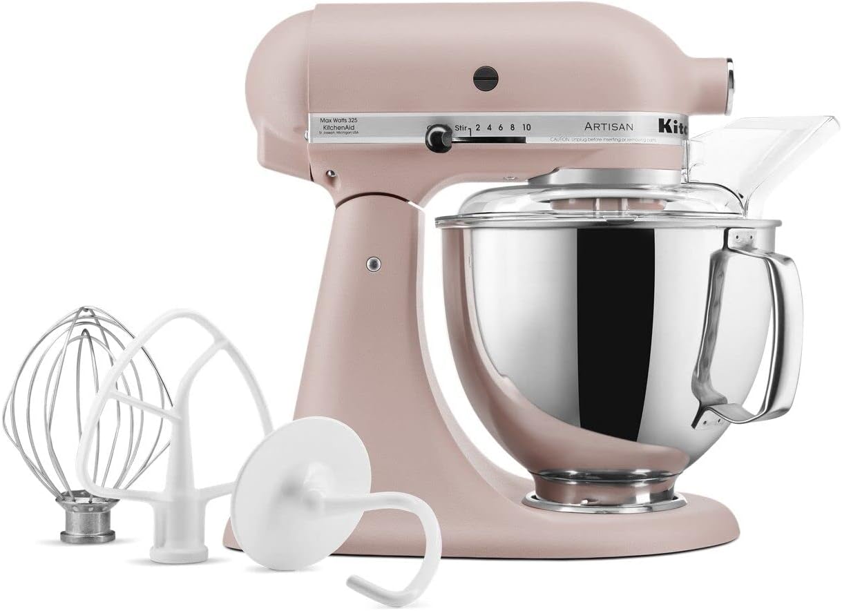 KitchenAid Artisan Series 5 Quart Tilt-Head Stand Mixer, Feather Pink